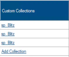 Custom Collections Configuration