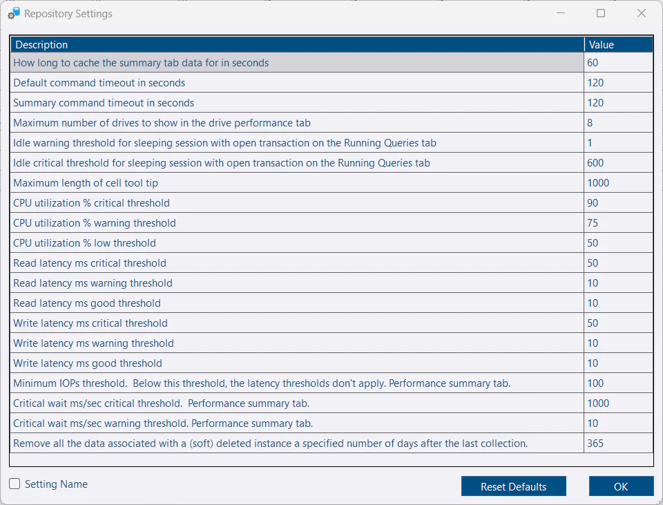 Repository Settings