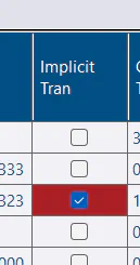 Implicit Transactions Column