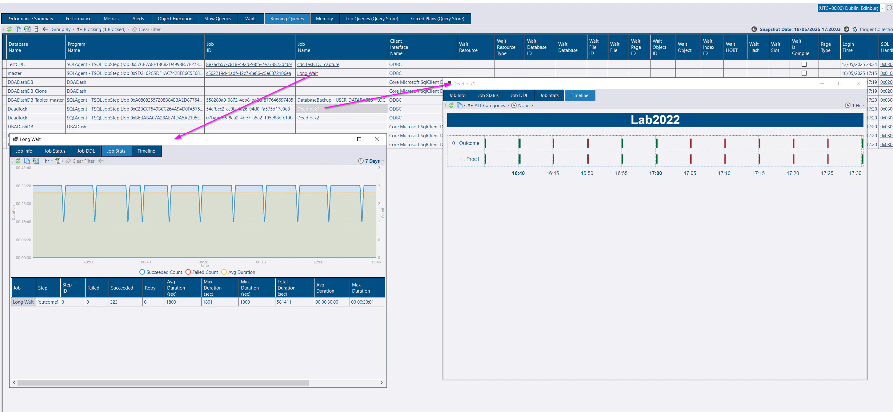 Running Queries - SQL Agent Job Link