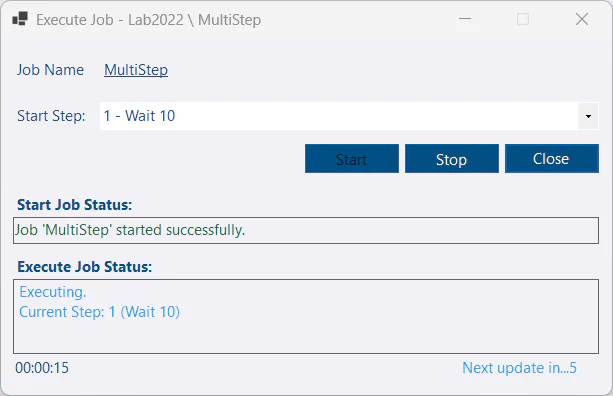Execute SQL Server Agent job