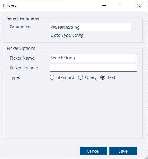 Text Picker - Config
