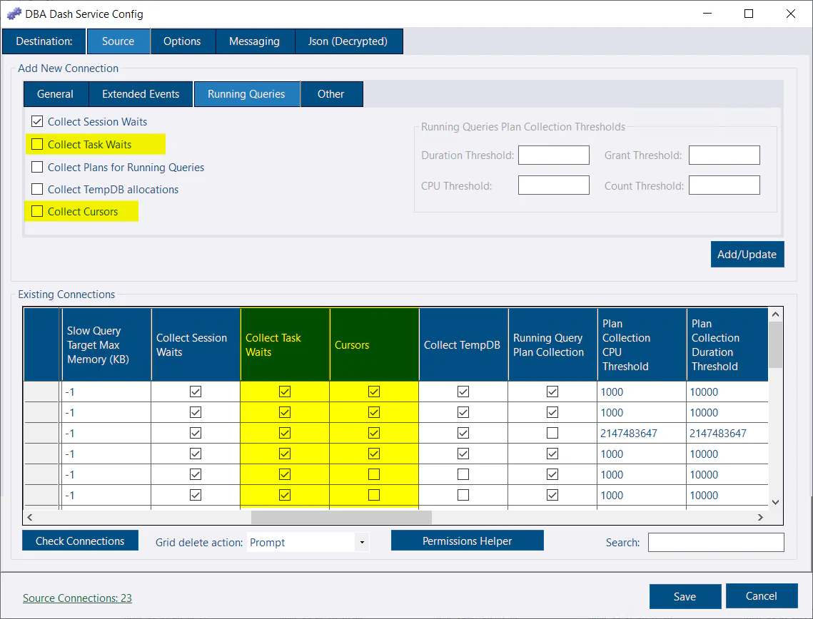 Running Queries - Config