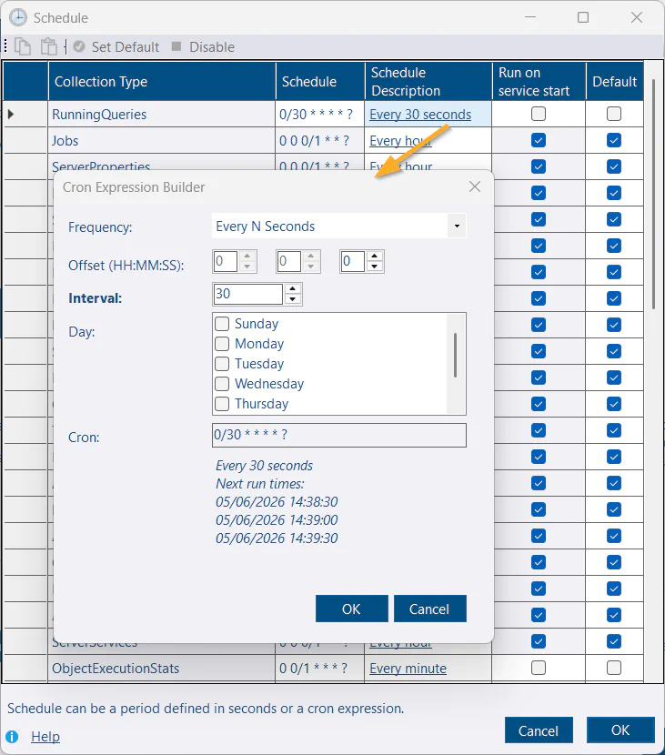 Schedule - Cron Builder