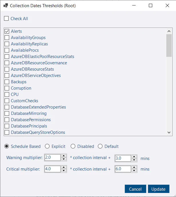 Collection Threshold