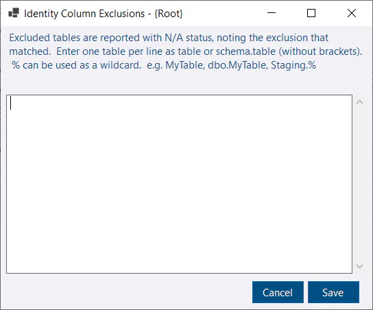 Identity Exclusions