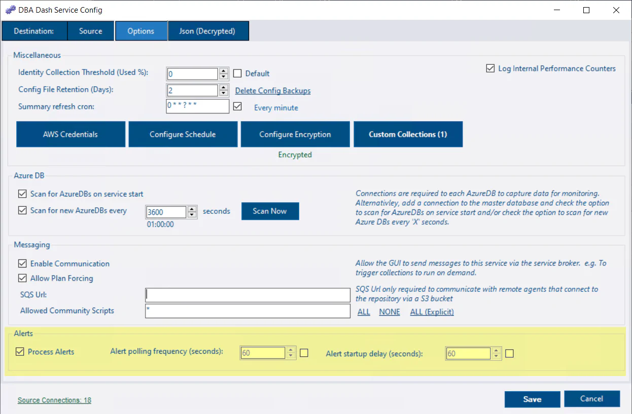 Alert Service Config