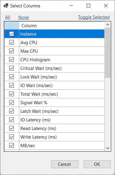 Select Standard Columns